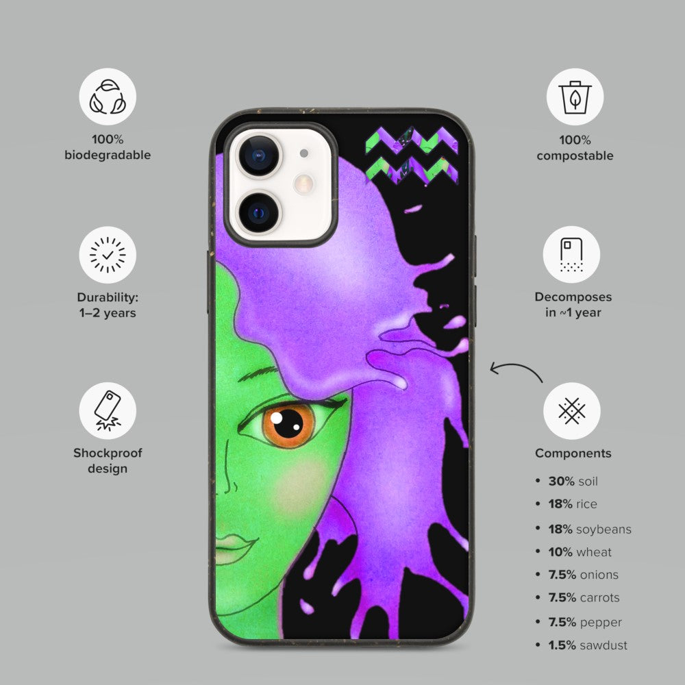 Biodegradable iPhone 11, 10, 8, 7 Cases for Aquarians. iPhone 12 Case for Aquarians. Cool Birthday Gift. . WickedYo.